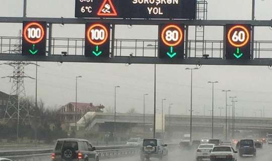 Aeroport yolunda sürət həddi endirildi 