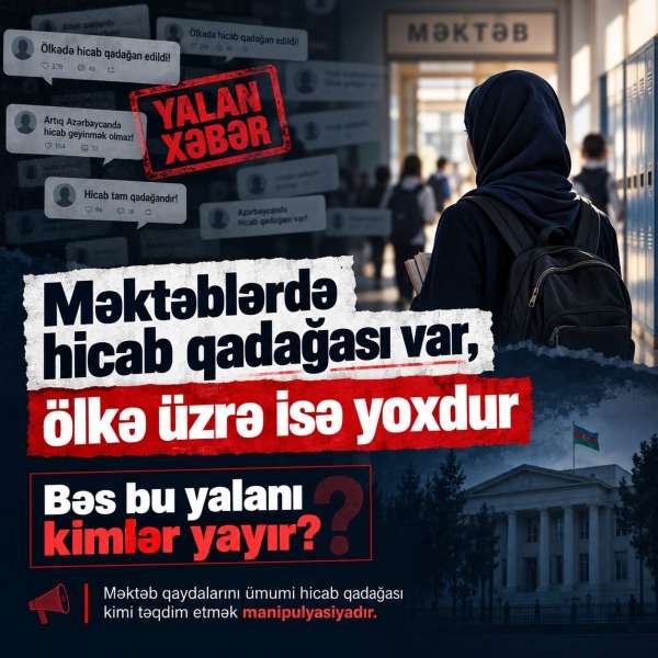 Azərbaycana qarşı eyni mərkəzdən hücum:  "Hicab qadağası" yalanını kimlər körükləyir?