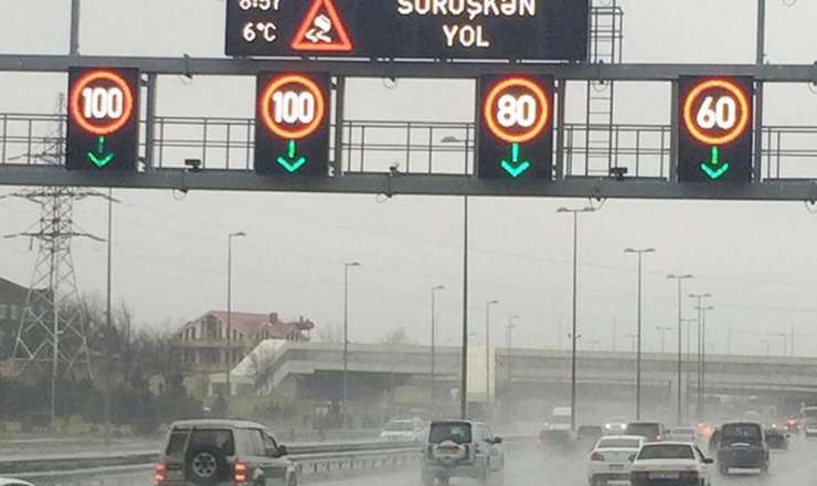 Bu yolda sürət həddi endirildi 