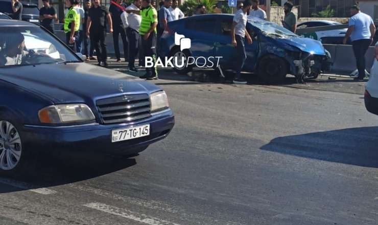  Bakı-Sumqayıt yolunda 4 avtomobil toqquşdu: Yaralı var - YENİLƏNİB 