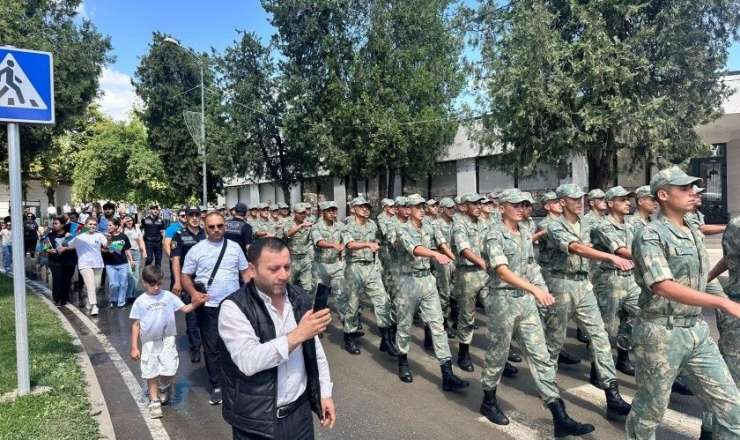 Xankəndidə hərbçilərin yürüşü təşkil olundu -  FOTO