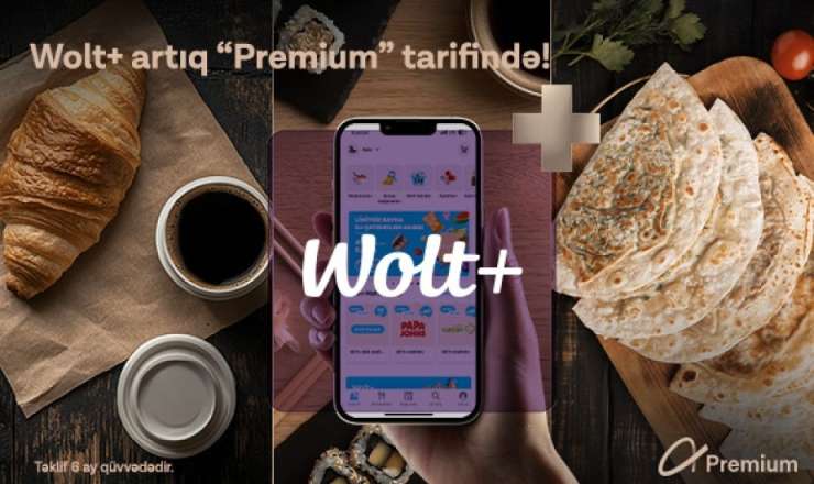 Azercell-dən “Premium” tarif istifadəçilərinə 6 aylıq pulsuz “Wolt+” abunəliyi! 