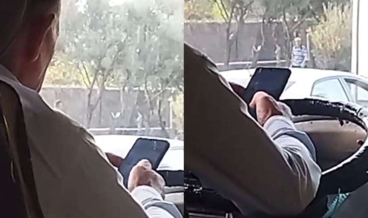 Avtobus sürücüsü sükan arxasında “Tiktok” izləyir – Sərnişinlər təhlükədə - VİDEO 