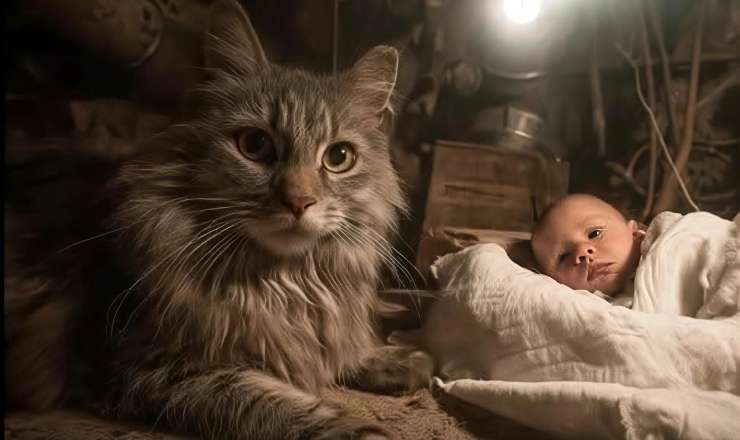 Azərbaycanda pişik körpəni belə xilas edib – DETALLAR 