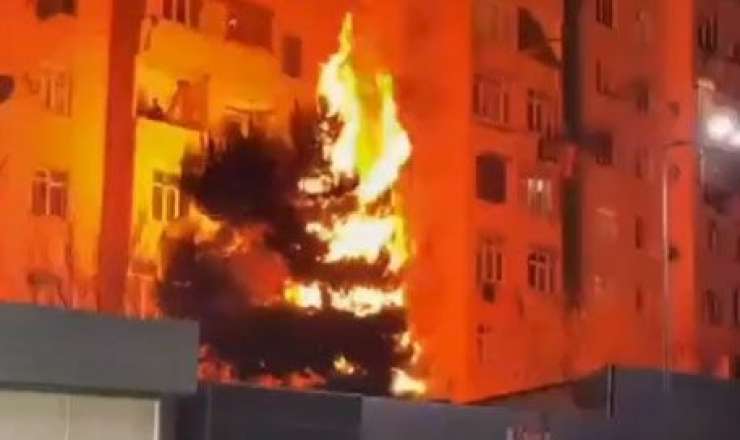 Gecə Sumqayıtda yanğın oldu – VİDEO  