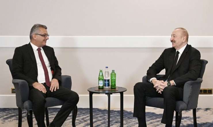 İlham Əliyev Antalyada Şimali Kipr Prezidenti ilə görüşü oldu - FOTO