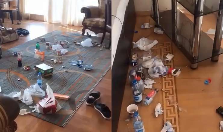 Ərəblər Bakıda evi küllüyə döndərdi -  Biabırçı görüntülər - VİDEO