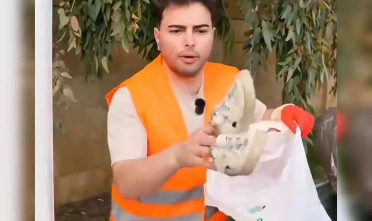 Türk blogerlər Bakıda varlıların zibillərini qarışdırdı - VİDEO