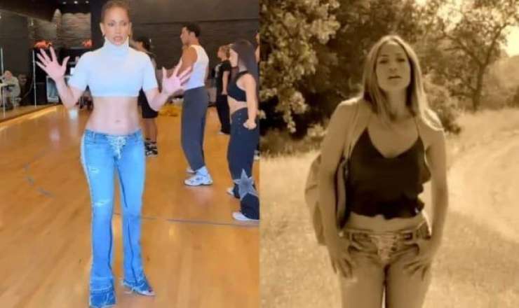 Cennifer Lopes 25 il sonra 2001-ci ildəki klip geyimində - VİDEO