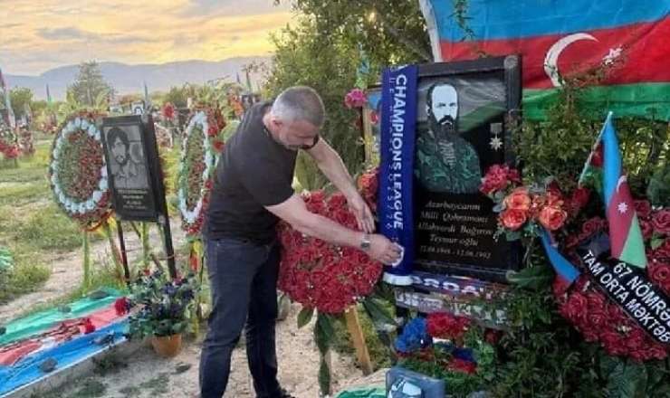 Qurbanov Allahverdi Bağırovun məzarını ziyarət etdi - FOTO 