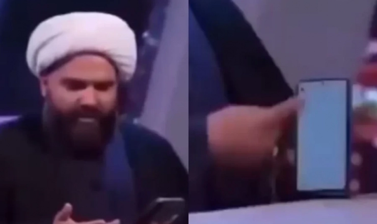İranda efirdə mesaj oxuyan molla belə biabır oldu - VİDEO