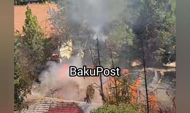 Bakıda "Milyonerlər məhəlləsi"ində tikili  YANIR - VİDEO