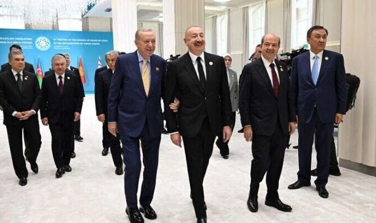 Əliyevlə Ərdoğan Bişkekdə qol-qola...  - VİDEO
