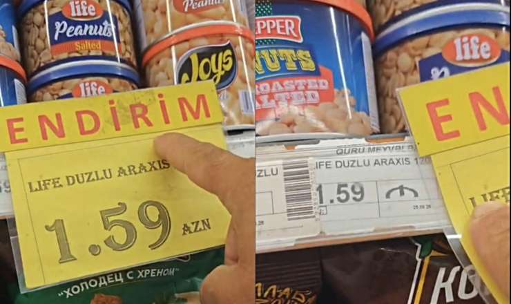 Bakıda marketdə “endirim” fırıldağı:  Müştəri görüntülər yaydı