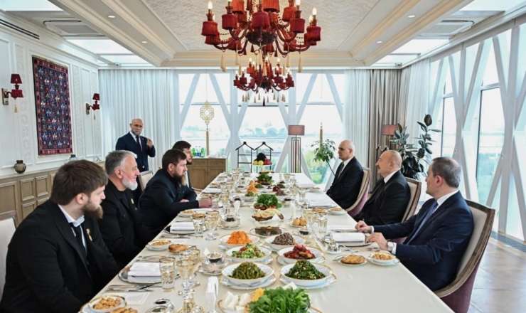 Azərbaycan Prezidenti və Çeçenistan başçısı birgə nahar edib - FOTO 